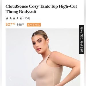 NWT Popilush nude tank thong size small